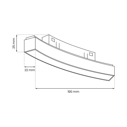  LED svetiljka za &amp;scaron;inski sistem MAGNETIC TRACK, LED/10W/48V, 3000K, crna Slike