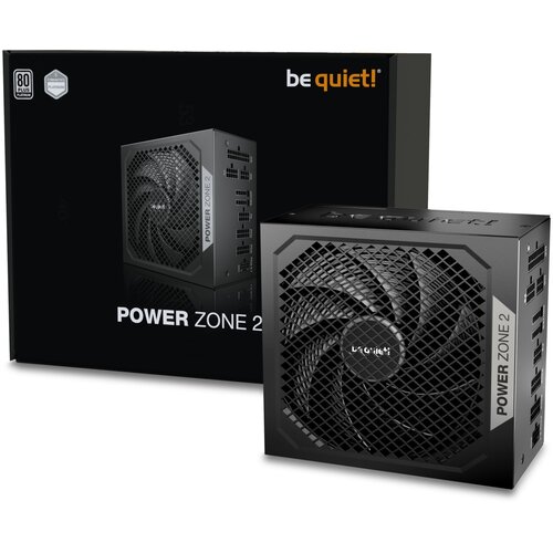 Be Quiet! POWER ZONE 2 1000W, 80 PLUS Platinum and Cybenetics Platinum efficiency rating (up to 94.0%), ATX 3.1 PSU with full support for PCIe 5.1 GPUs and GPUs with 6+2 pin connector, Pure Wings 3 140mm fan and semi-passive zero-RPM cooling BP008EU Cene