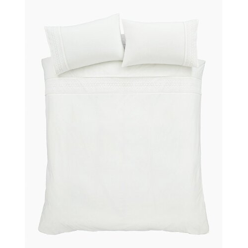 Catherine Lansfield Bijela posteljina za krevet za jednu osobu 135x200 cm Broderie Anglaise – Cijene