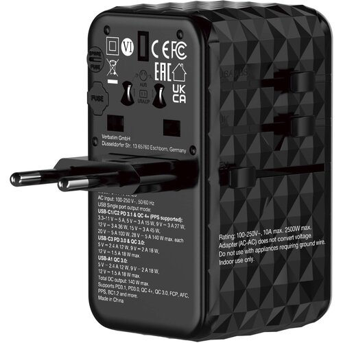 Verbatim GaN III Uni.Travel Adap 140W Welt-zu-Welt UTA-10 32125 Cijene
