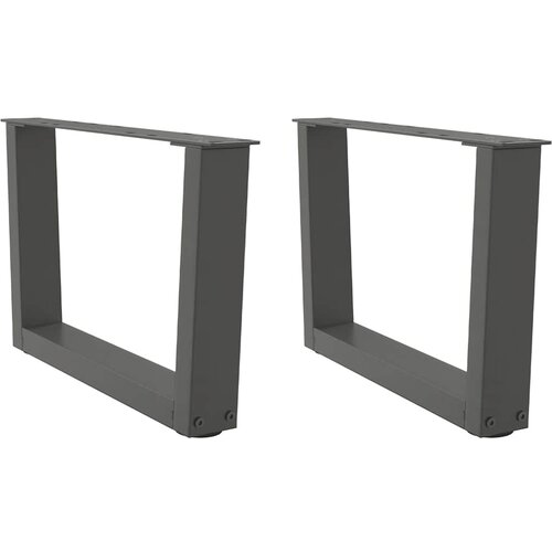  Noge za klub stolić V-oblika 2 kom antracit 50 x (30-31,3) cm čelik Slike