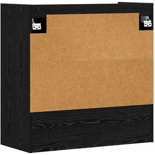  Polica na zidu Zidna montaža Crni hrast 80 x 36 x 80 cm Slike