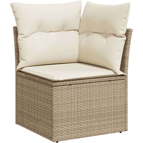 vidaXL 7-dijelni set vrtnih sofa s jastucima bež od poliratana bagrem Cene