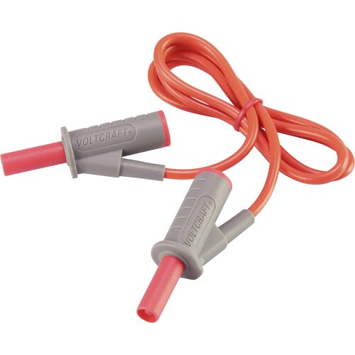 Voltcraft Visokofleksibilni varnostni merilni kabel [lamelni vtič 4 mm - lamelni vtič 4 mm] 0.75 m rdeče barve MSB-501 10 A, (20422882) Cene