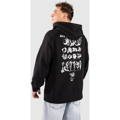 Levi's Lse_T2 Relaxed Graphic P Pulover s kapuco jet black Cene