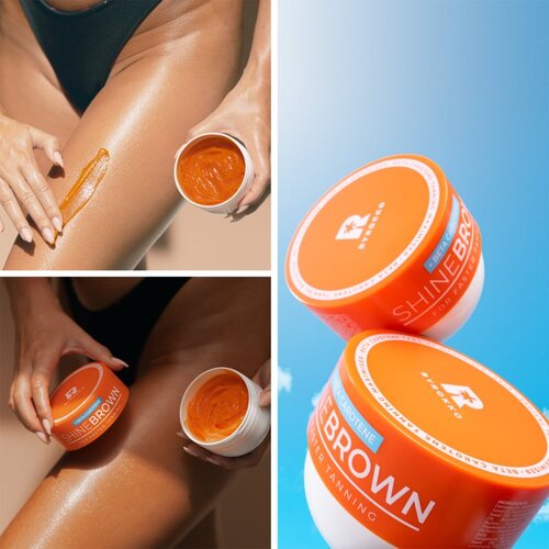 Byrokko Shine Brown Beta Carotene Tanning Maximiser krema za telo za hitrej&amp;scaron;o porjavitev 200 ml Slike