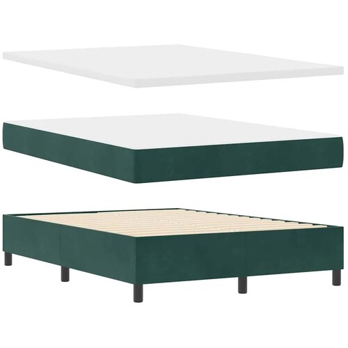Box spring krevet Tamnozelena 160 x 200 cm Bar&scaron;un - Tamnozelena 160 x 200 cm Pro&scaron;iveno gumbima Cijene