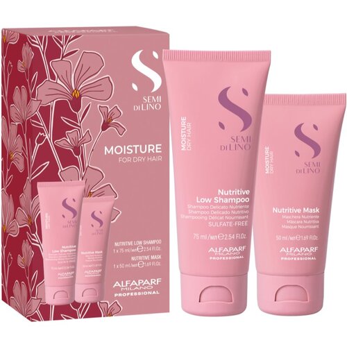 ALFAPARF MILANO Semi di Lino Moisture Minisize Kit potovalni set za kozmetiko za intenzivno vlažnost Slike