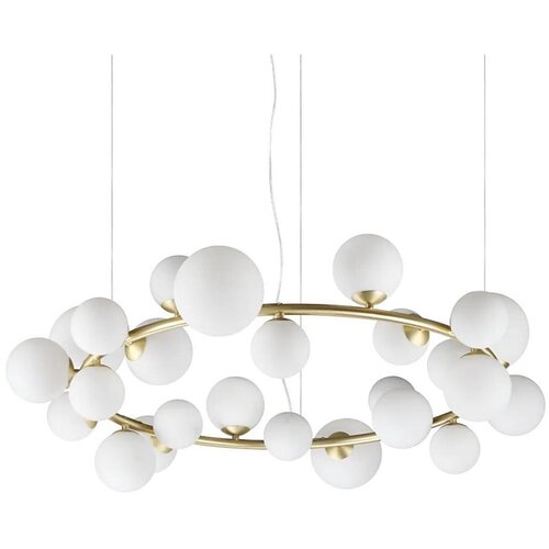 Ideal Lux led luster na sajli perlage 25xG9/3W/230V 110 cm zlatna/bela Cene
