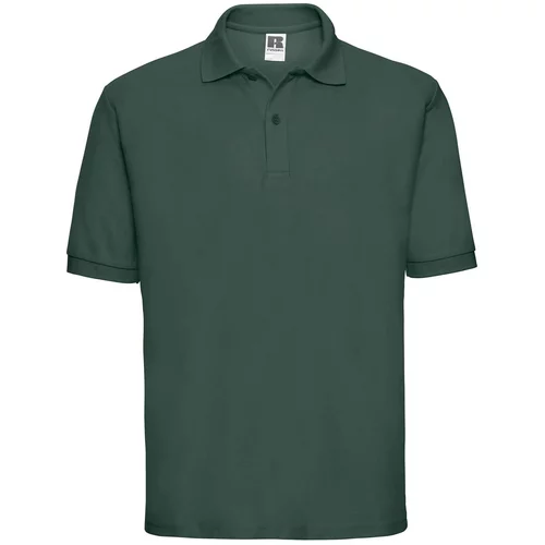RUSSELL Men's Green Polycotton Polo Shirt