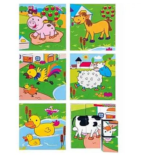 Woodyland Domaće životinje drvene kockice Cijene