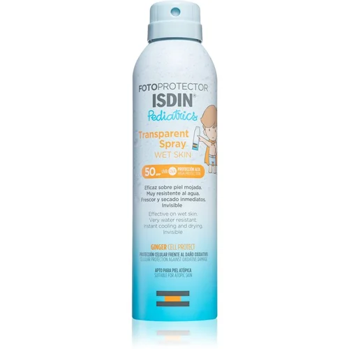 ISDIN Pediatrics Transparent Spray krema za sončenje za otroke SPF 50 250 ml