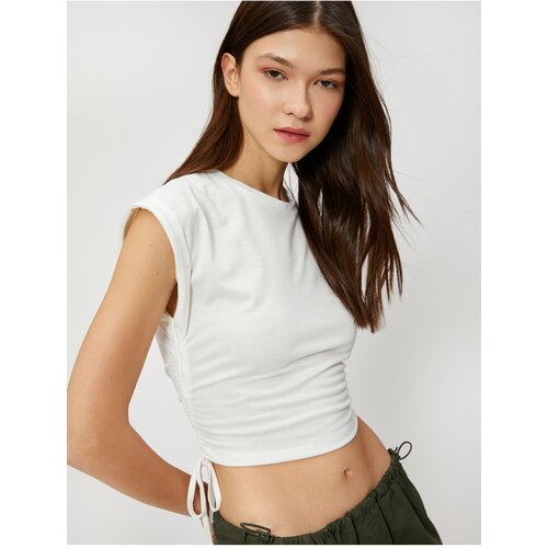 Koton Crop Athlete with Smocking Detail on the Sides, Crew Neck Slike