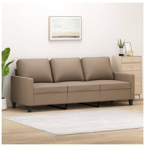 vidaXL Trosed kapučino barve 180 cm umetno usnje Cene