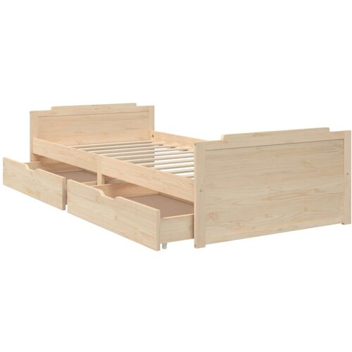 vidaXL Posteljni okvir s predali trdna borovina 90x200 cm Cene