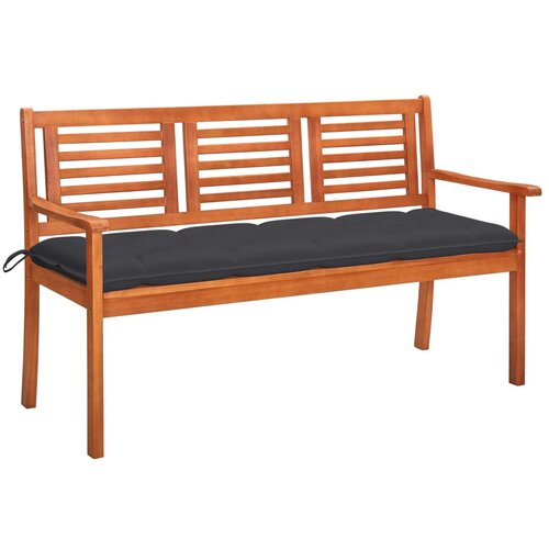  The Living Store Vrtna klop za 3 osebe z blazino 150 cm trden evkaliptus - Klop, (21444723) Slike