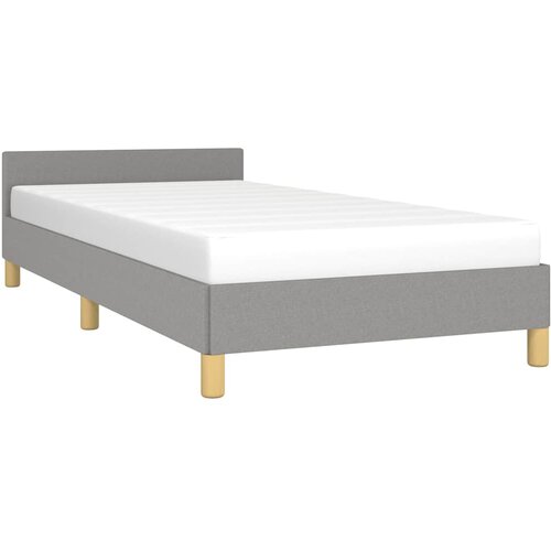  Okvir za krevet bez madraca svjetlosivi 90x190 cm od tkanine Slike