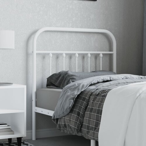vidaXL Kovinsko vzglavje belo 80 cm Cene