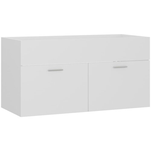 vidaXL omarica za umivalnik bela 90x38,5x46 cm iverna plošča, (20580075) Cene