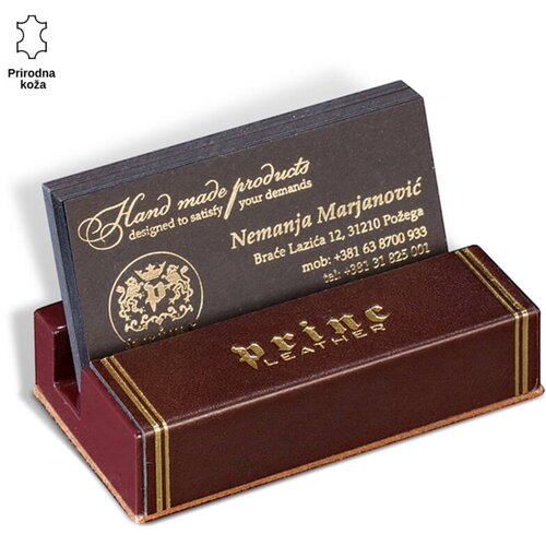 PRINC LEATHER Držač vizit kartica Elegant, Braon Cene