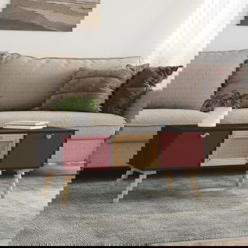 VidaXL Klubska mizica s predali 80x40x35,5 cm inženirski les Slike