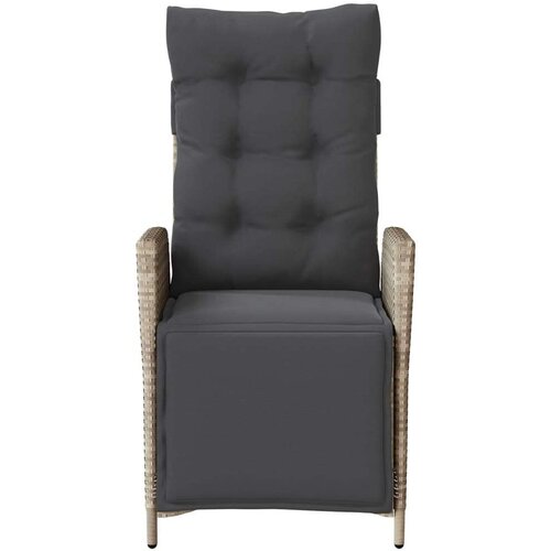  3-dijelni bistro set s jastucima svjetlosivi od poliratana - Svjetlosiva 1 Slike