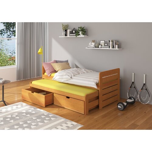 ADRK Dvoposteljna otroka postelja TOMI z vzmetnicama 87 cm - ALDER Slike
