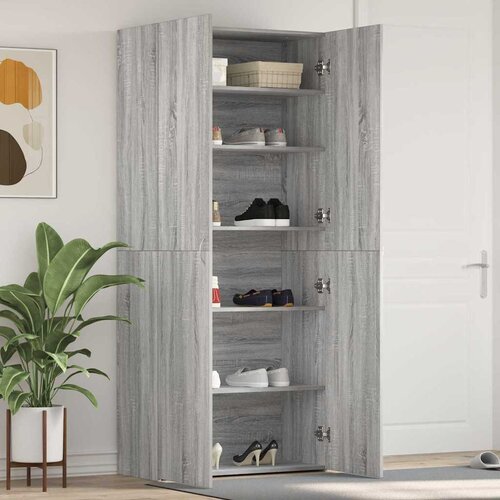  Ormar za cipele Siva 80 x 35.5 x 180 cm Konstruirano drvo Cijene