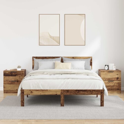  Noćni ormar 2 pcs Staro drvo 45 x 39 x 50cm Konstruirano drvo Slike