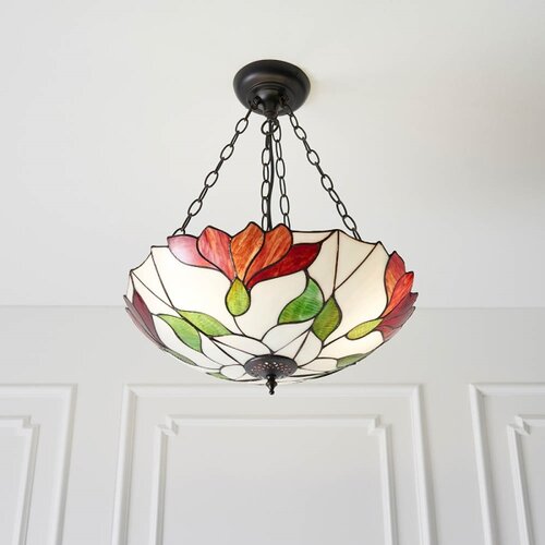  Endon 70946 - Luster na lancu Tiffany BOTANICA 3xE27/60W/230V prečnik 45 cm Slike