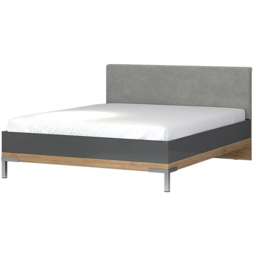 Jela POSTELJA KALLA ONYX 180 CM - ANTRACIT VISOKI SIJAJ/PACIFIK OREH Cene