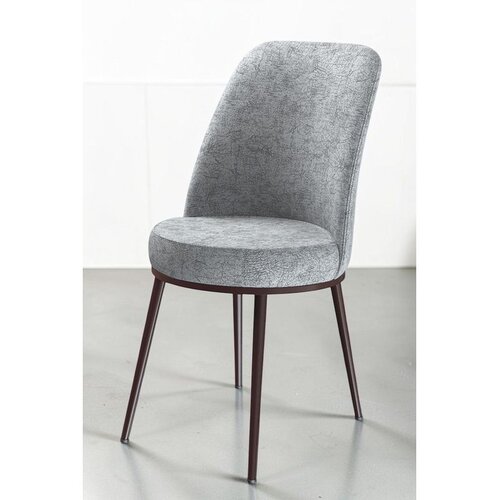 Hanah home set trpezarijskih stolica Dexa 2 kom, siva tkanina Babyface, braon metalne noge Cene