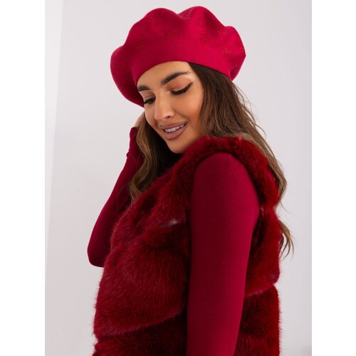 Fashion Hunters Burgundy knitted beret Slike