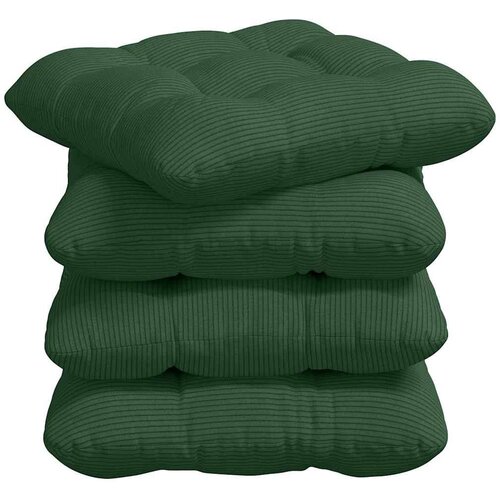 VidaXL jastučići za sjedenje 4 pcs tamnozelena 45 x 45 cm Slike