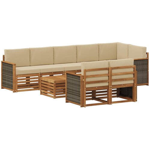  Set vanjskih sofa 8 kom. Prirodna Slike
