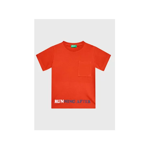 United Colors Of Benetton Majica 3096G108I Rdeča Regular Fit