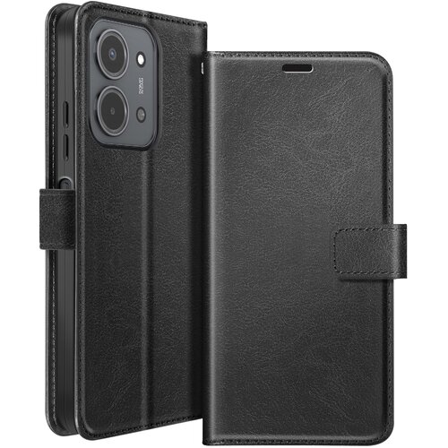 Oem Mayaxess, Denarnica etui za Xiaomi Redmi 15C z zapestnim trakom in funkcijo stojala, Črna, (5000208840) Cene