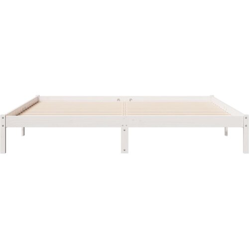  Dugi okvir kreveta bez madraca bijeli 180 x 210 cm od borovine Slike
