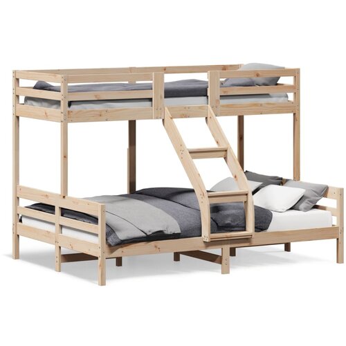 VidaXL Krevet na kat 80 x 200/140 x 200 cm od masivne borovine Slike