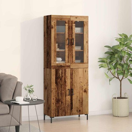  Highboard 2 pcs Staro drvo 69,5 x 34 x 180 cm Konstruirano drvo Cijene