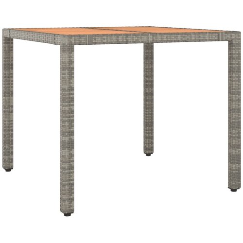  5-dijelni vrtni blagovaonski set sivi od poliratana Siva 90 x 90 x 75 cm Slike