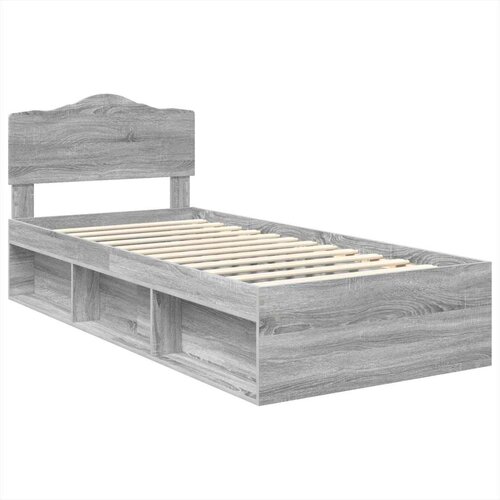  Okvir za krevet s uzglavljem Siva Sonoma 75 x 190 cm Slike