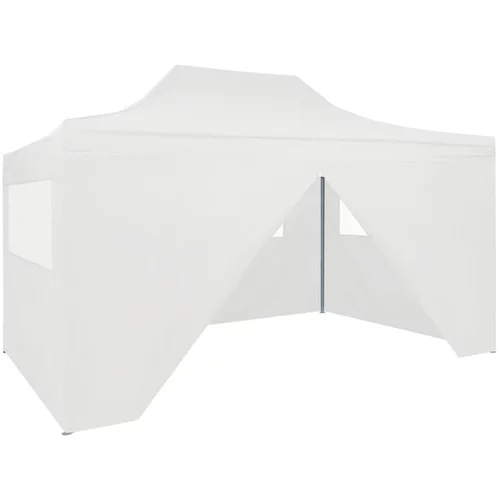 vidaXL profesionalni sklopivi šator za zabave 3 x 4 m čelični bijeli