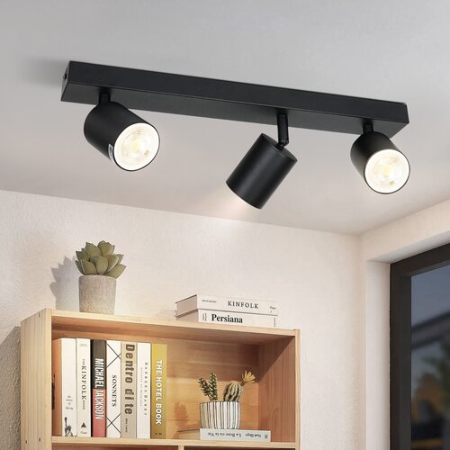 Nettlife 3 žarnice, max. 25 W LED črna GU10 stropna svetilka, vrtljiva 350°, moderna svetilka za hodnik, industrijska stenska svetilka, (22116845) Cene