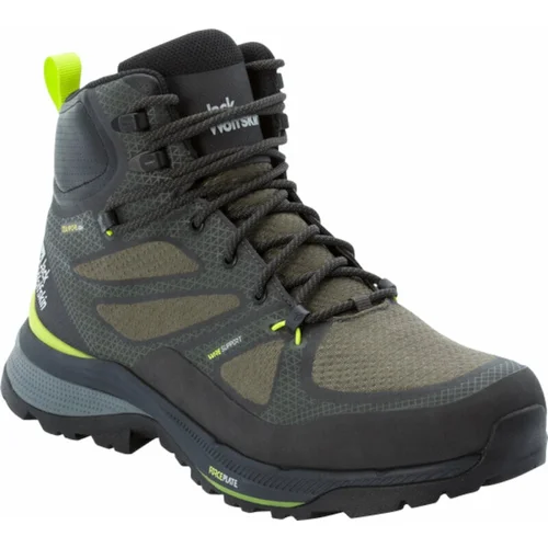 Jack Wolfskin Moške outdoor cipele Force Striker Texapore Low M Lime/Dark Green 41