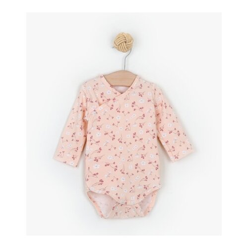 Just kiddin baby bodi z dolgimi rokavi na preklop blossom pink Cene
