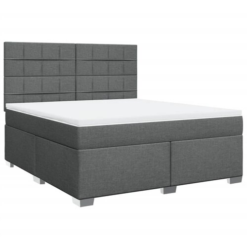 Maison Chic Box spring postelja - Vzmetna postelja z vzmetnico temno siva 180x200 cm blago SL11580, (21907578) Cene