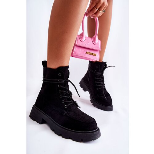 Kesi Women&amp;#039;s Suede Boots Tied Black Vanita Slike