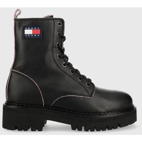 Tommy Jeans Čizme Urban Piping Boot za žene, boja: crna, s platformom