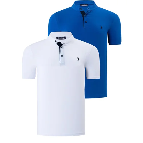 Dewberry DUAL SET T8560 MENS T-SHIRT-WHITE-SAKS